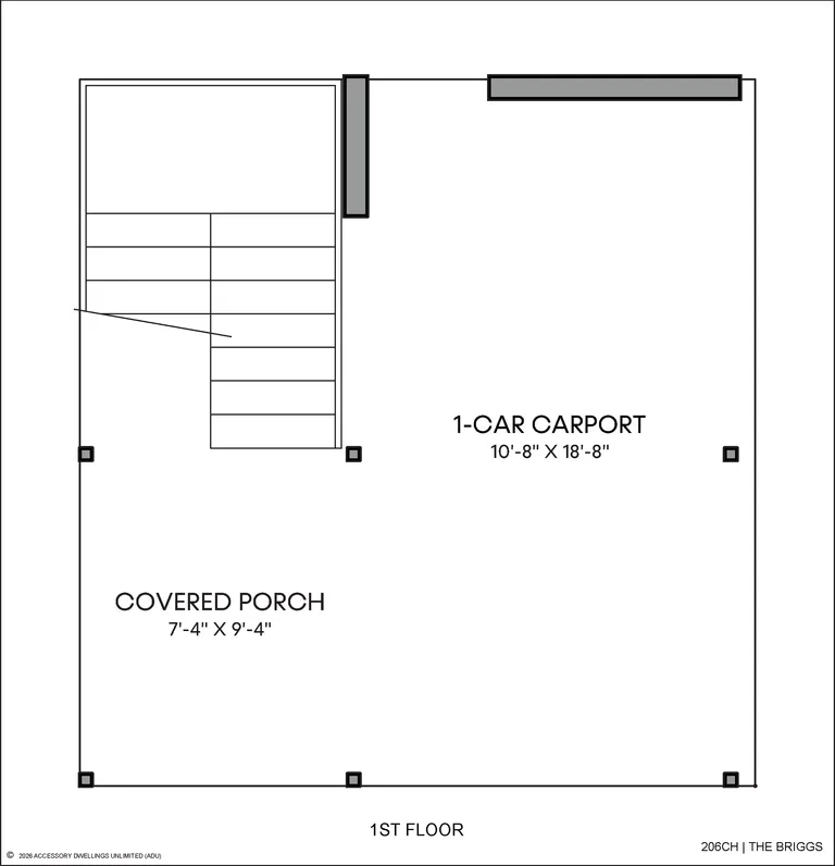 The Briggs floorplan, garage level